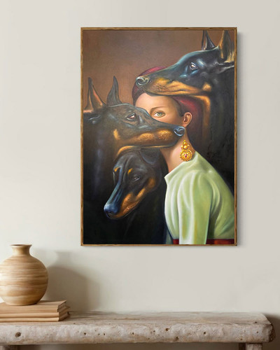 تابلو نقاشی رنگ روغن الهه سایه ها