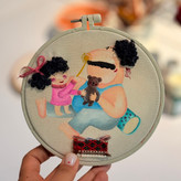 نقاشی پارچه روی پارچه و کلاژ